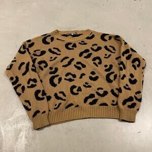 Y2K cheetah print sweater